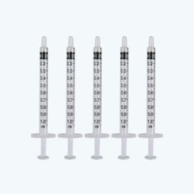 Row of 5 marked droppers
