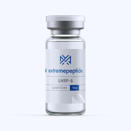 GHRP-6 in a labeled transparent vial